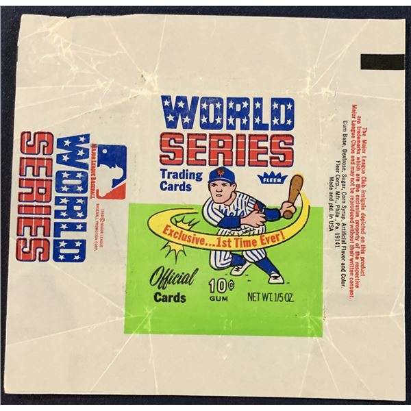 1970 FLEER WORLD SERIES BASEBALL WRAPPPER