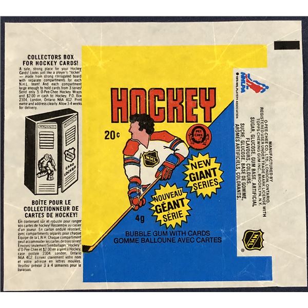 1980-81 O-PEE-CHEE HOCKEY WRAPPER