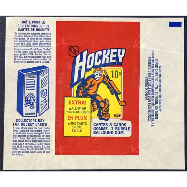 1972-73 O-PEE-CHEE HOCKEY WRAPPER