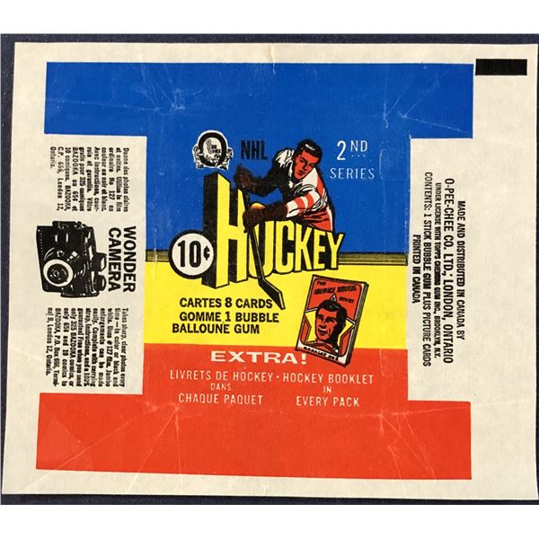 1971-72 O-PEE-CHEE HOCKEY 2nd SERIES WRAPPER