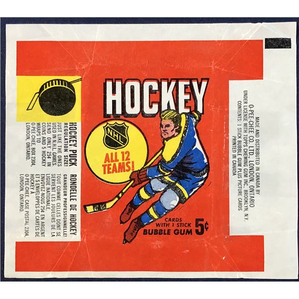 1968-69 O-PEE-CHEE HOCKEY WRAPPER