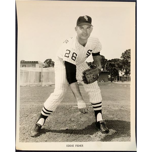CHICAGO WHITE SOX PUBLICITY GLOSSY - EDDIE FISHER