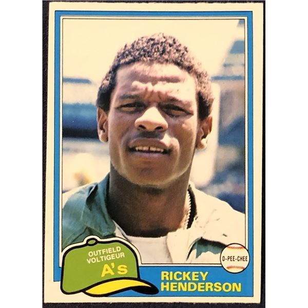 1981 O-PEE-CHEE RICKEY HENDERSON (HOF) ROOKIE CARD