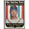 Image 1 : 1959 TOPPS GRAYBACK DICK RICKETTS ROOKIE CARD