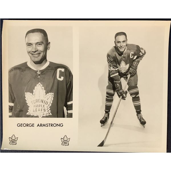TORONTO MAPLE LEAFS PUBLICITY GLOSSY - GEORGE ARMSTRONG (HOF)