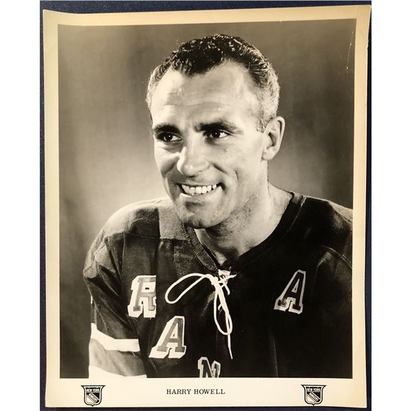 NEW YORK RANGERS PUBLICITY GLOSSY - HARRY HOWELL (HOF)