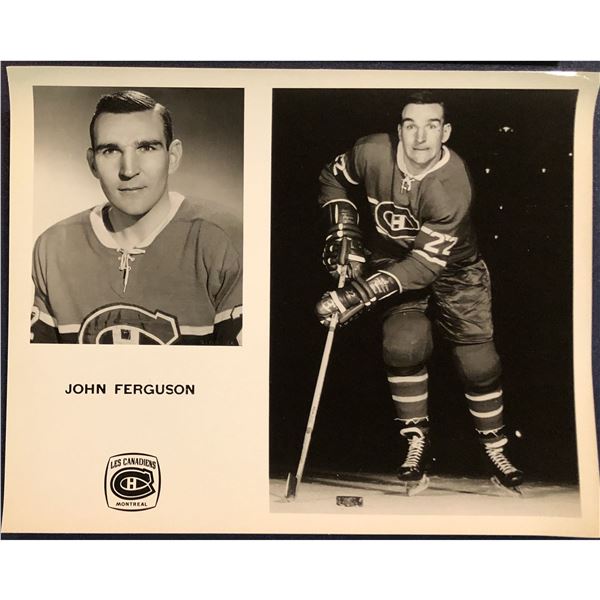 MONTREAL CANADIENS PUBLICITY GLOSSY - JOHN FERGUSON