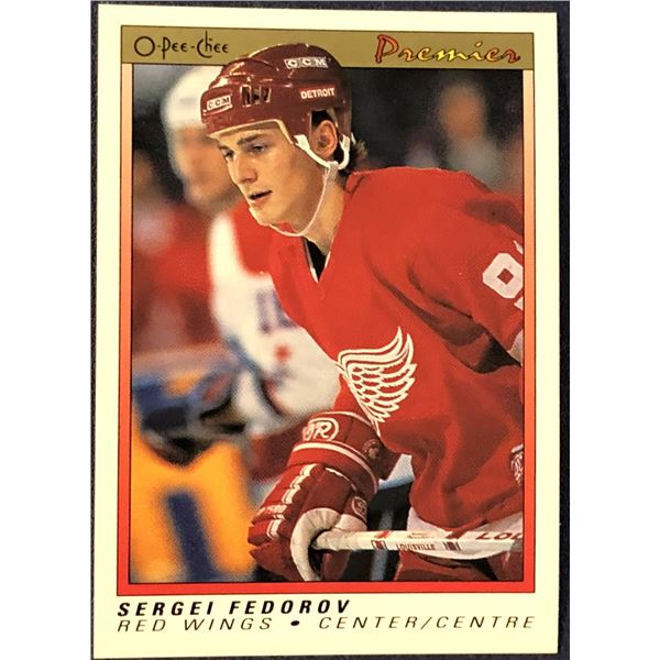 1990-91 O-PEE-CHEE PREMIER NHL SERGEI FEDEROV (HOF) ROOKIE CARD