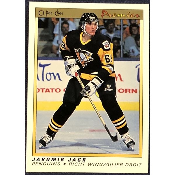 1990-91 O-PEE-CHEE PREMIER NHL JAROMIR JAGR (HOF) ROOKIE CARD