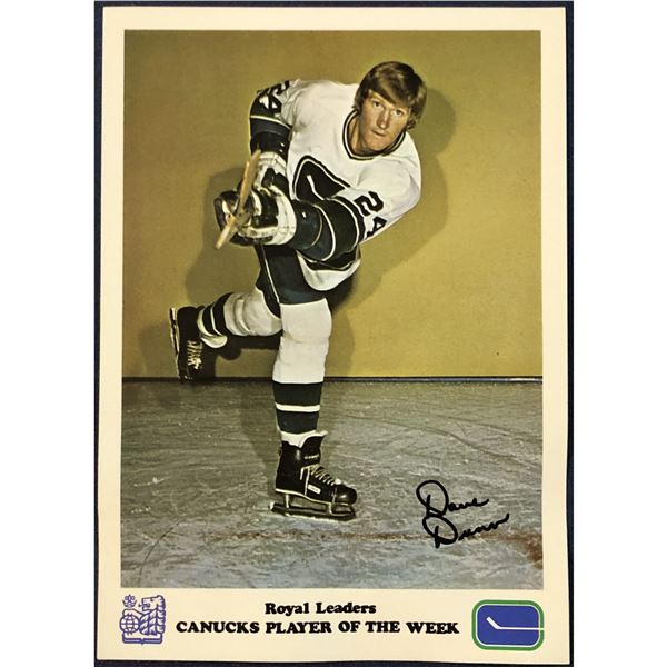1973-74 ROYAL BANK VANCOUVER CANUCKS - DAVE DUNN