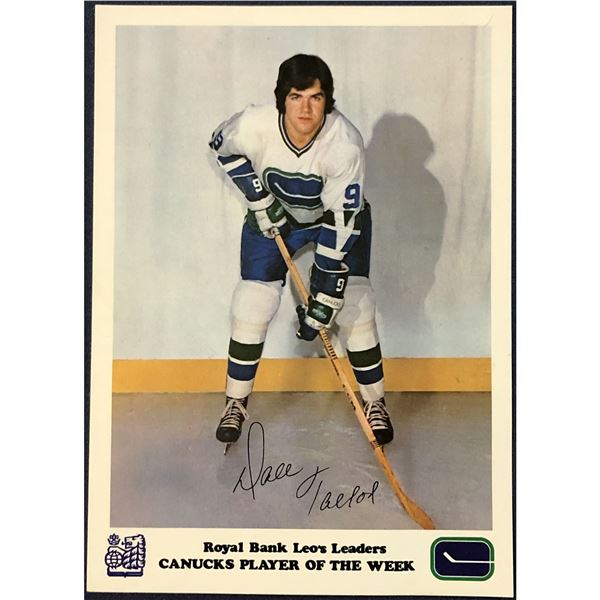 1972-73 ROYAL BANK VANCOUVER CANUCKS - DALE TALLON
