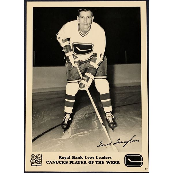 1971-72 ROYAL BANK VANCOUVER CANUCKS - TED TAYLOR