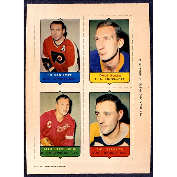 1969 O-PEE-CHEE HOCKEY 4-IN-1 PHIL ESPOSITO (HOF)