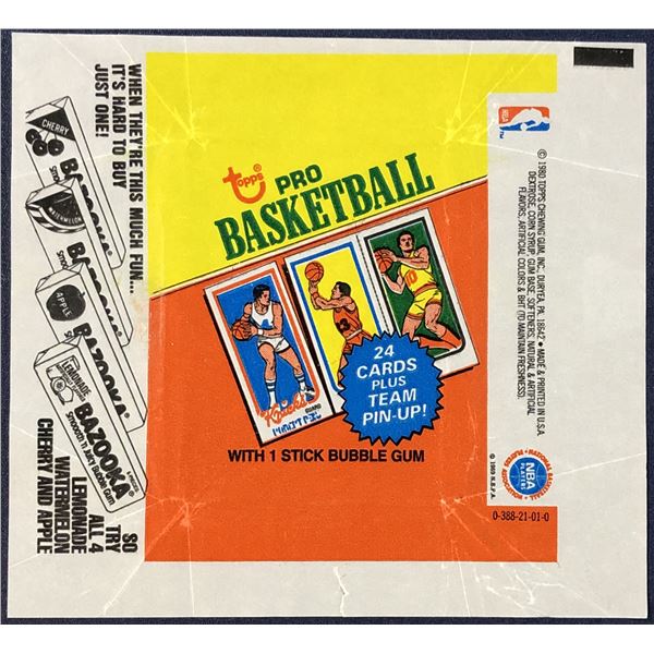 1980-81 TOPPS NBA BASKETBALL WRAPPER - LARRY BIRD ROOKIE YEAR