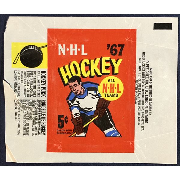 1966-67 O-PEE-CHEE HOCKEY WRAPPER - BOBBY ORR ROOKIE YEAR