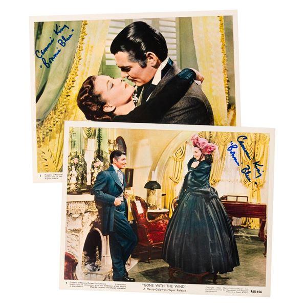 A Pair of Cammie King Signed "Gone with the Wind " Lobby Cards.
