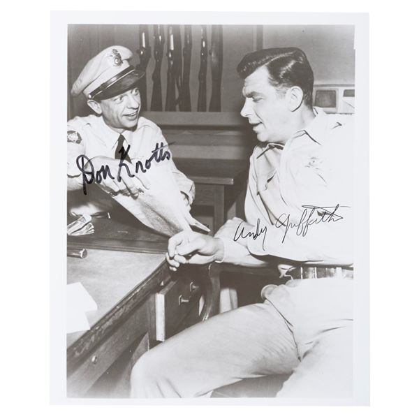 An Andy Griffith & Don Knotts Signed Photo.