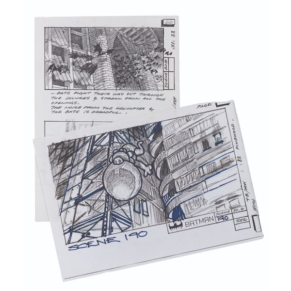 A Pair of  "Batman " Storyboard Sheets.
