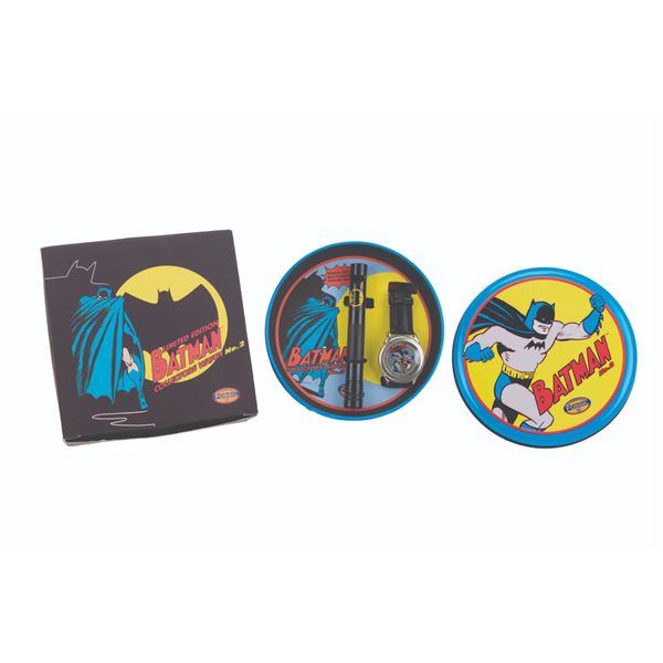 A Fossil Batman No. 2 Collector's Watch and Flashlight Whistle.