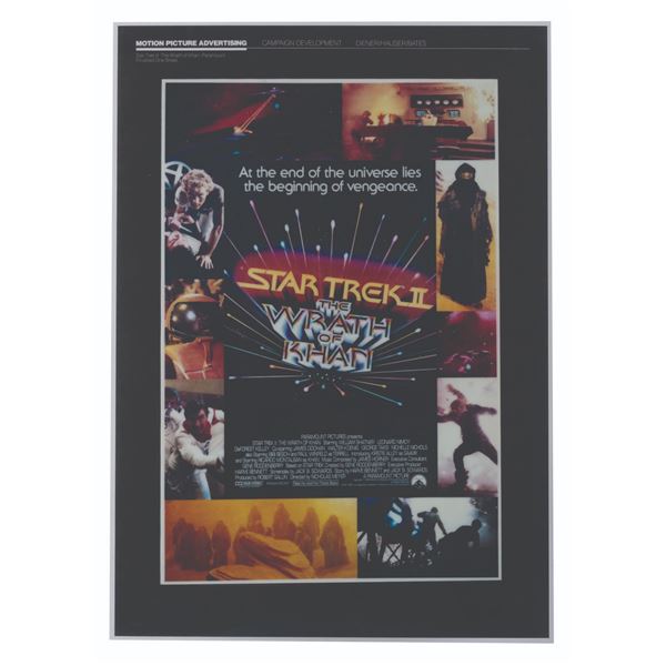 A  "Star Trek II: The Wrath of Khan " Laminated Ad Agency Poster.
