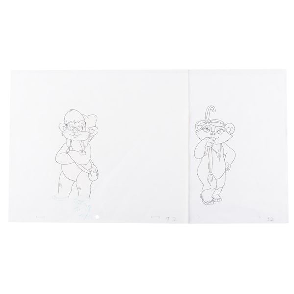 A Pair of "Star Wars: Ewoks " Production Drawings.