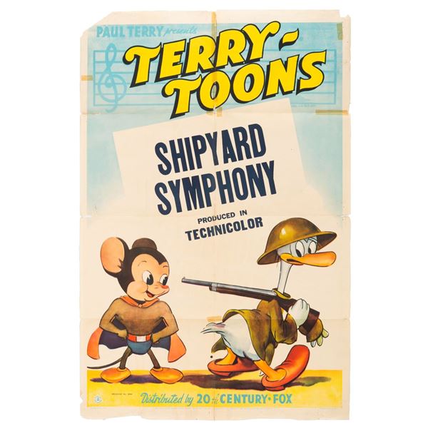 A Terrytoons "Shipyard Symphony " One-Sheet.