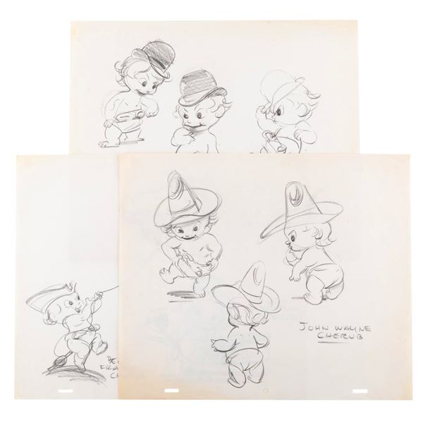 A Set of Celebrity Cherub Drawings.