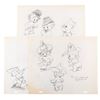 Image 1 : A Set of Celebrity Cherub Drawings.