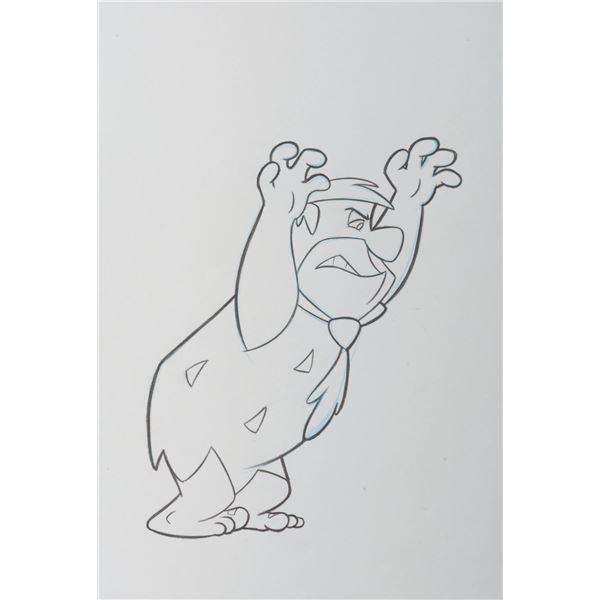 A Fred Flintstone Cocoa Pebbles Production Drawing.