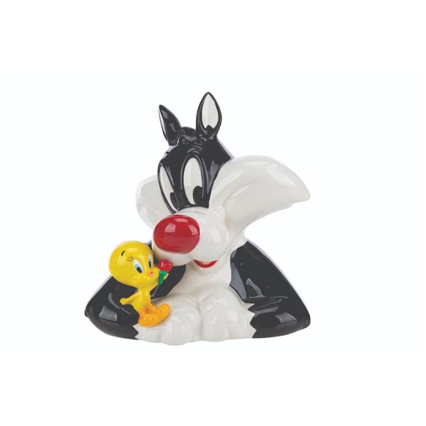 A Sylvester and Tweety "Best Friends" Ceramic Bank.