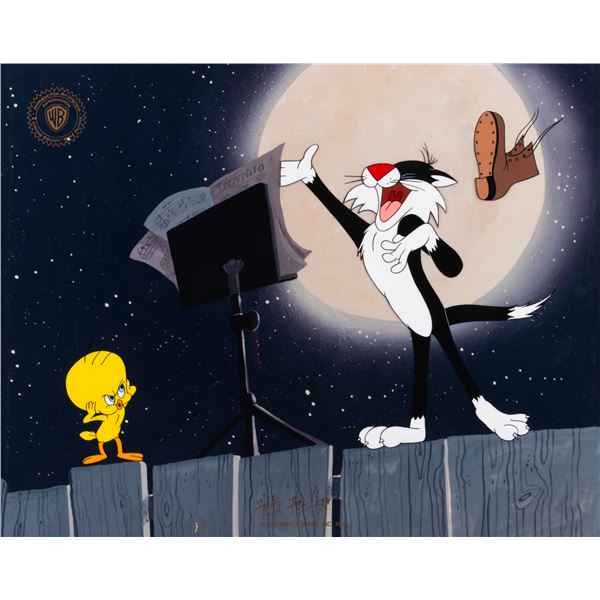 A Friz Freleng Signed Sylvester and Tweety Sericel.