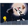 Image 1 : A Friz Freleng Signed Sylvester and Tweety Sericel.