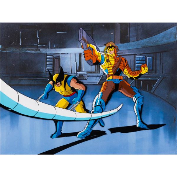 An "X-Men " Wolverine and Cable Production Cel.