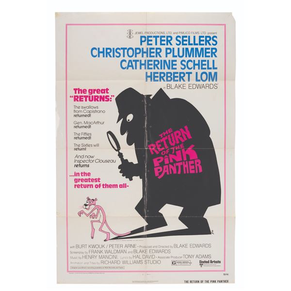 A "Return of the Pink Panther " One-Sheet.