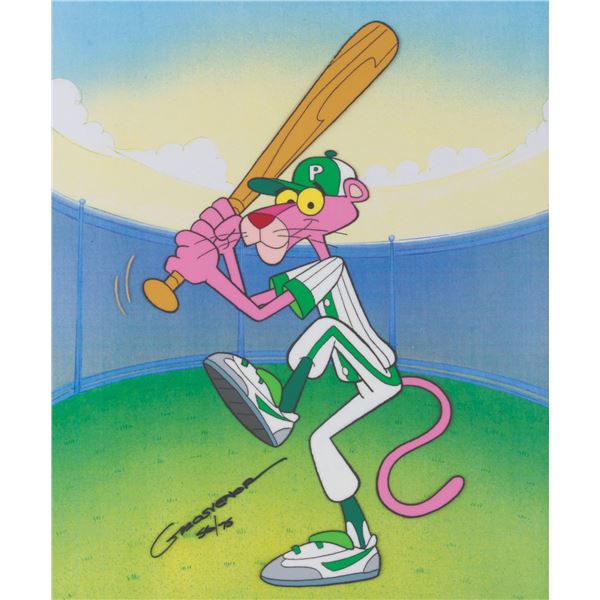 A Limited Edition Pink Panther Baseball Cel.