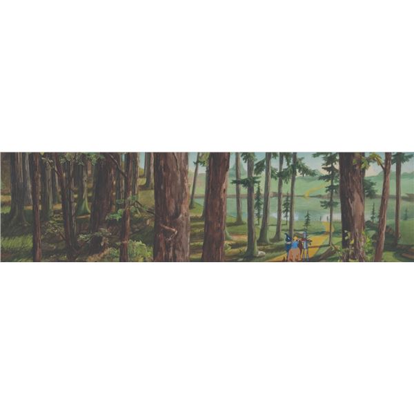 A Rob Roy MacVeigh  "Wizard of Oz " Yellow Brick Road Cel and Background.