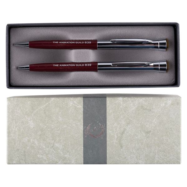 An Animation Guild Pen and Pencil Set.