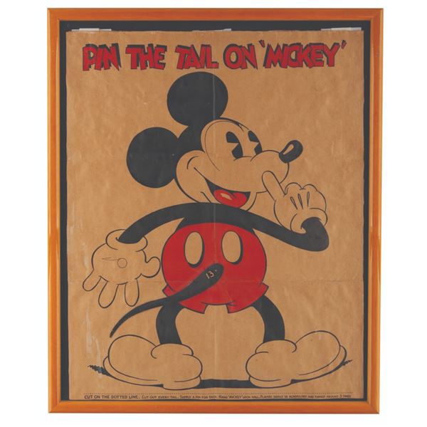 A Pin the Tail on Mickey Party Game.