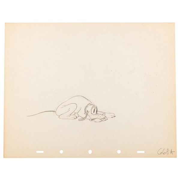 A "Mickey’s Grand Opera " Pluto Production Drawing.