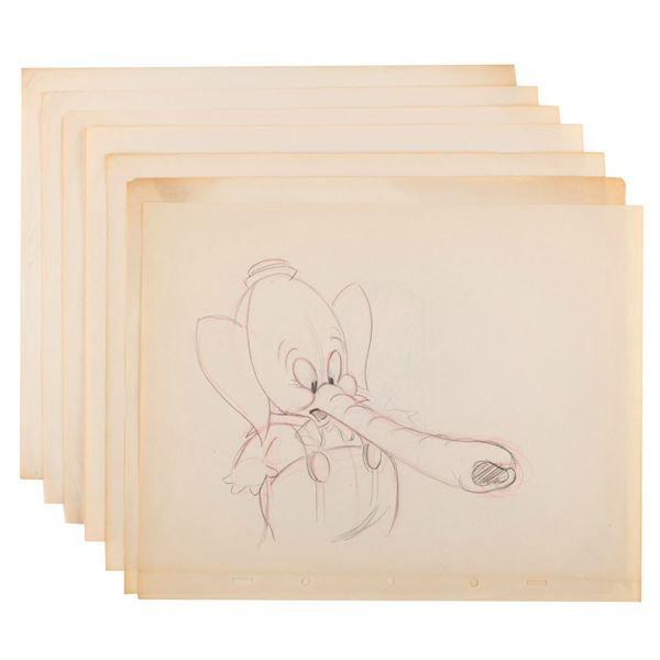 A Collection of  "Elmer Elephant " Drawings.