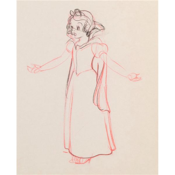 A  "Snow White and the Seven Dwarfs " Production Drawing.