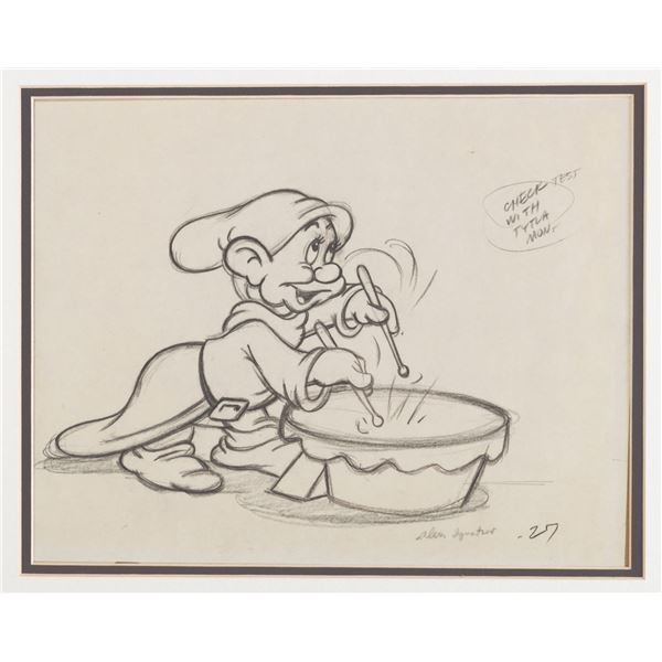 An Alex Ignatiev Signed Dopey Drawing.
