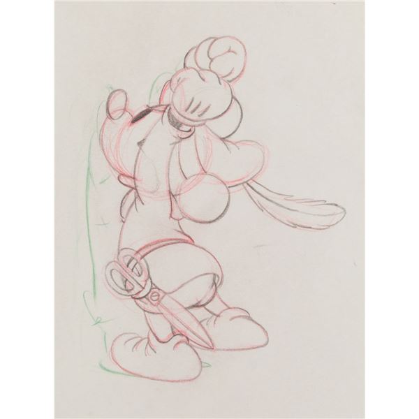 A  "The Brave Little Tailor " Mickey Mouse Production Drawing.