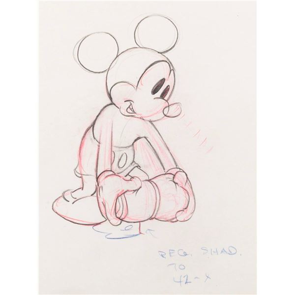 A Mickey  "Society Dog Show " Production Drawing.