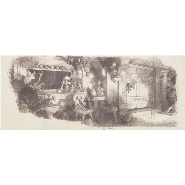 A  "Pinocchio " Geppetto's Workshop Print.