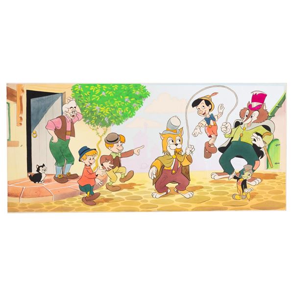 A  "Pinocchio " Puzzle Page Original Painting.