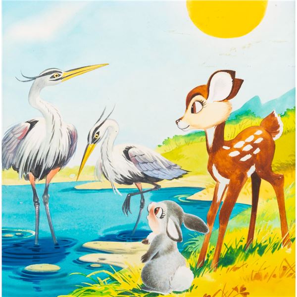 A  "Bambi " Book Art Original Painting.