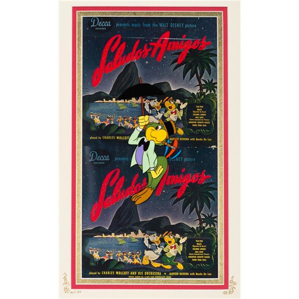 A  "Saludos Amigos " Production Cel and Display.