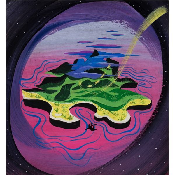 A Mary Blair Original  "Peter Pan " Never Land Concept Painting.