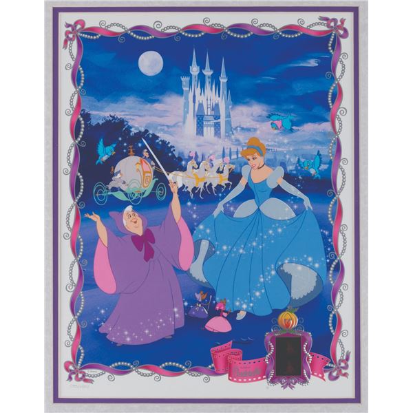 A  "Cinderella " Lithograph with Film Cel.